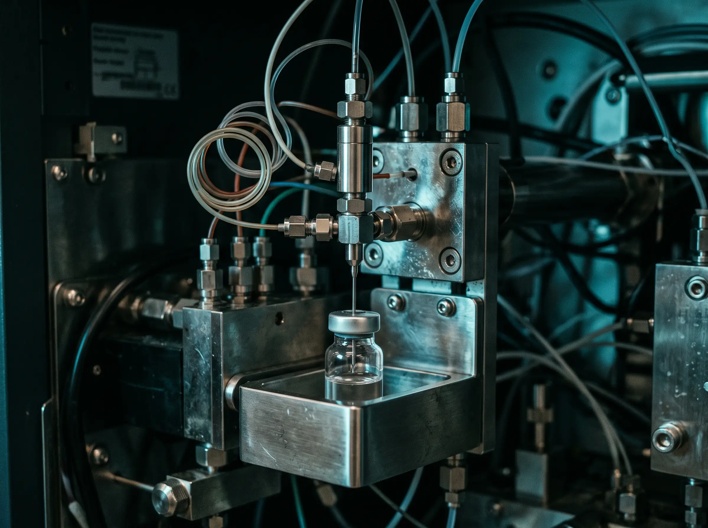 HPLC laboratory instrumentation used for blind peptide purity testing