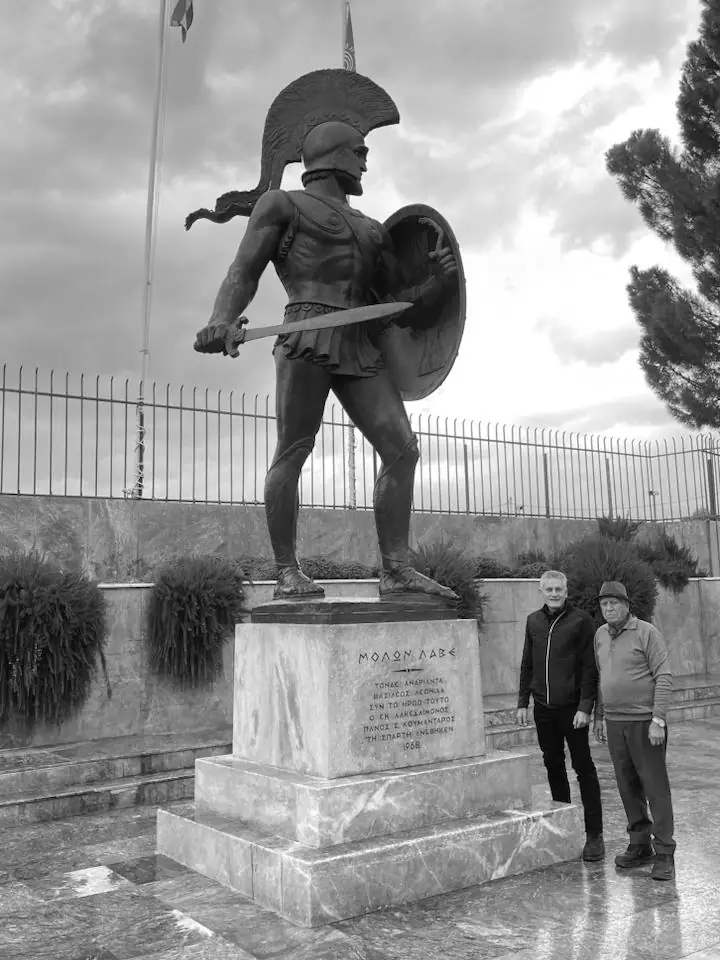 The Leonidas monument in Sparta, Laconia, in the Peloponnese